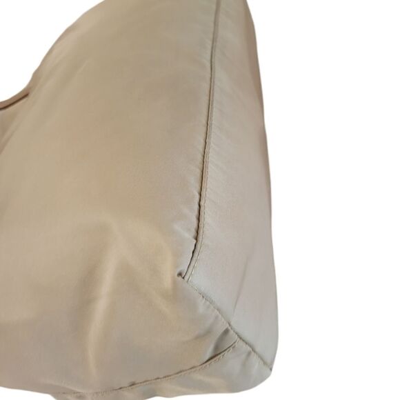 Prada Nylon Leather Beige khaki Tote Shoulder Bag Handbag - Picture 7 of 15